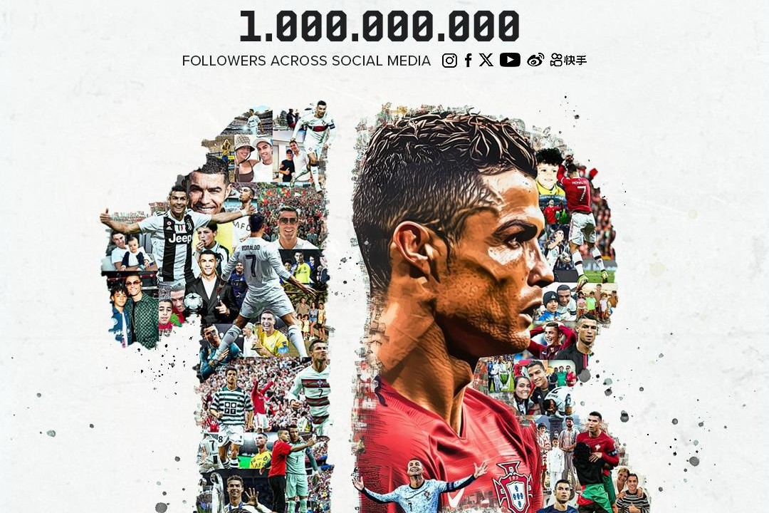 Cristiano Ronaldo lập kỷ lục 1 tỷ người theo dõi trên mạng xã hội