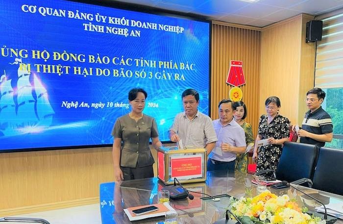 Đảng bộ Khối doanh nghiệp tỉnh Nghệ An phát động ủng hộ đồng bào các tỉnh, thành phía Bắc bị thiên tai