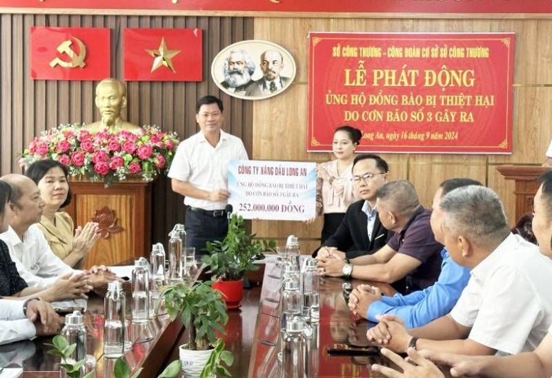 Sở Công thương Long An phát động chiến dịch hỗ trợ miền Bắc bị thiệt hại do bão