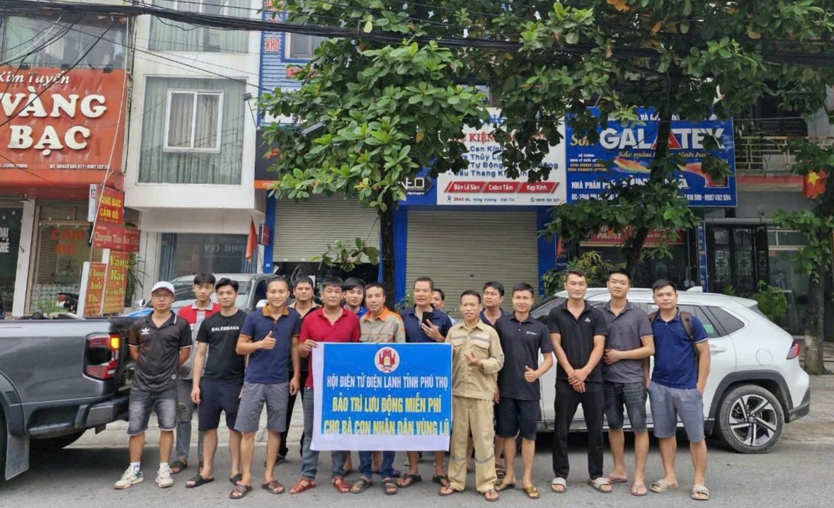 Hội Điện tử, điện lạnh tỉnh Phú Thọ với hoạt động ấm tình người trong bão lũ