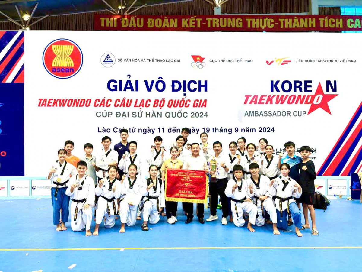 Đội tuyển Taekwondo tỉnh Bình Thuận đã xuất sắc giành vị trí thứ 3 toàn đoàn tại Giải Vô địch Taekwondo các CLB toàn quốc 2024