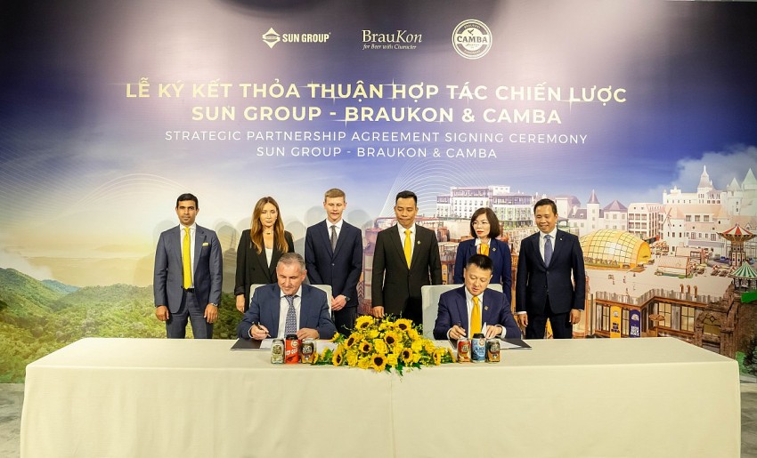 Sun Group hợp tác chiến lược với BrauKon & Camba phát triển thương hiệu bia Sun KraftBeer