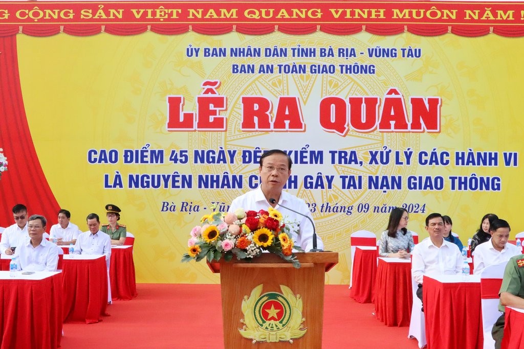 Bà Rịa- Vũng Tàu ra quân thực hiện cao điểm 45 ngày đêm kiểm tra, xử lý các hành vi vi phạm quy định an toàn giao thông