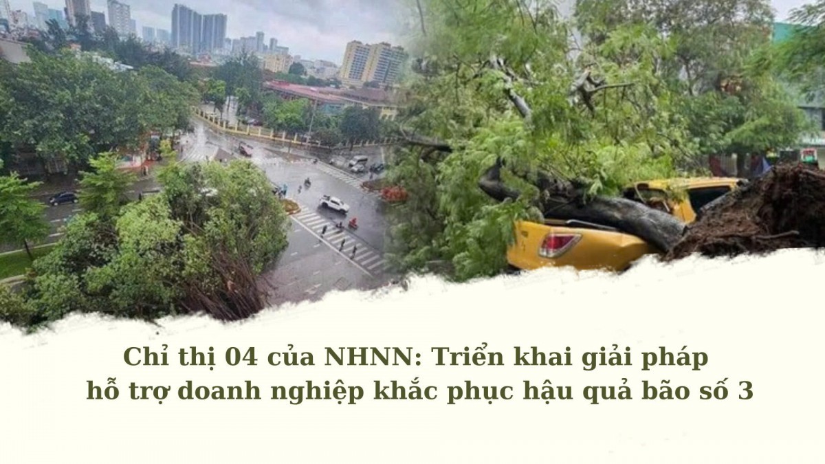 Chỉ thị 04 của NHNN: Triển khai giải pháp hỗ trợ doanh nghiệp khắc phục hậu quả bão số 3