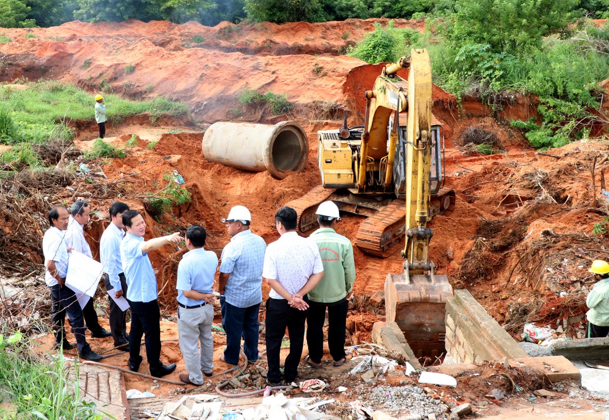 Tiến độ thực hiện dự án thoát nước đường ĐT.706B tại Phan Thiết