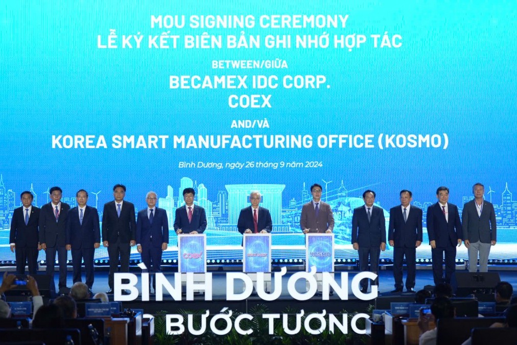 Becamex IDC ký MOU cùng COEX, KOSMO- thúc đẩy thương mại công nghiệp, đầu tư tại Bình Dương