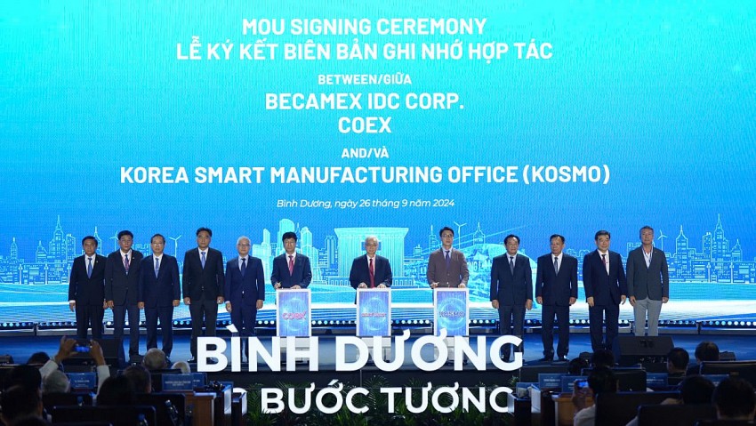 Becamex IDC ký MOU cùng COEX, KOSMO- thúc đẩy thương mại công nghiệp, đầu tư tại Bình Dương