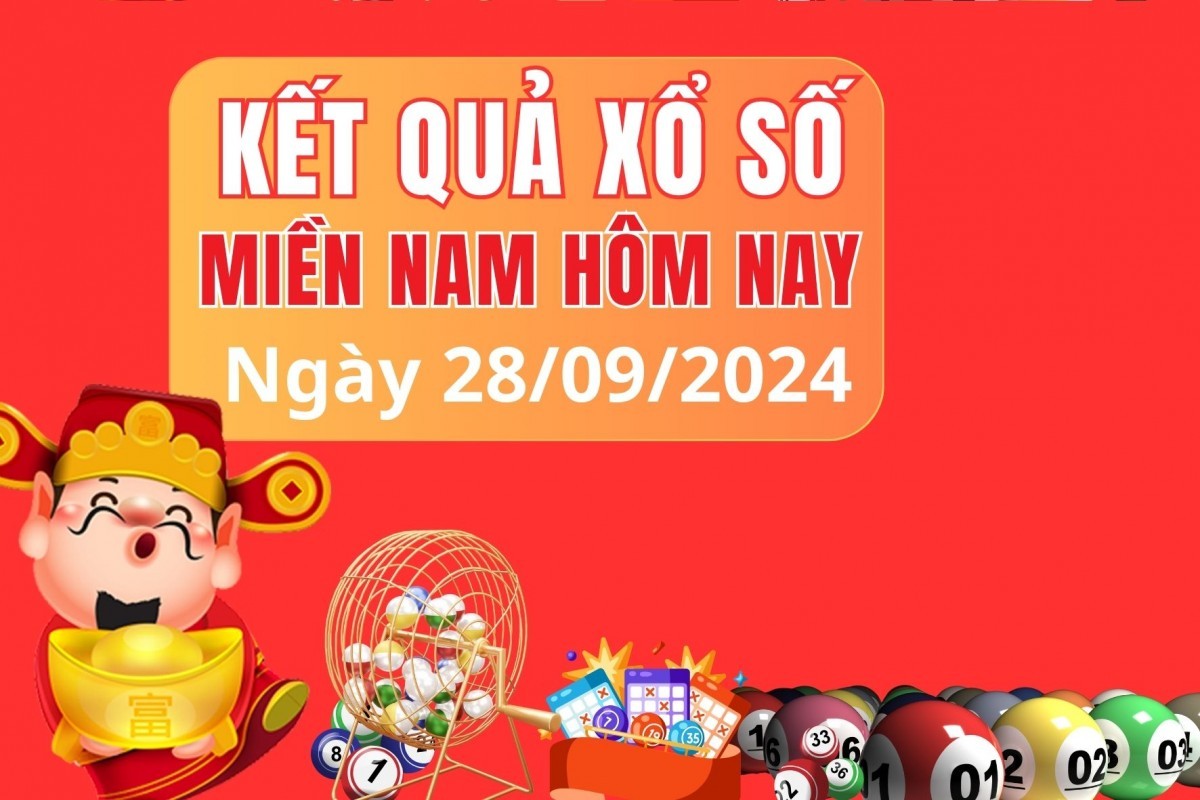 XSMN 28/9, kết quả xổ số miền Nam thứ Bảy, xổ số hôm nay miền Nam ngày 28/9/2024