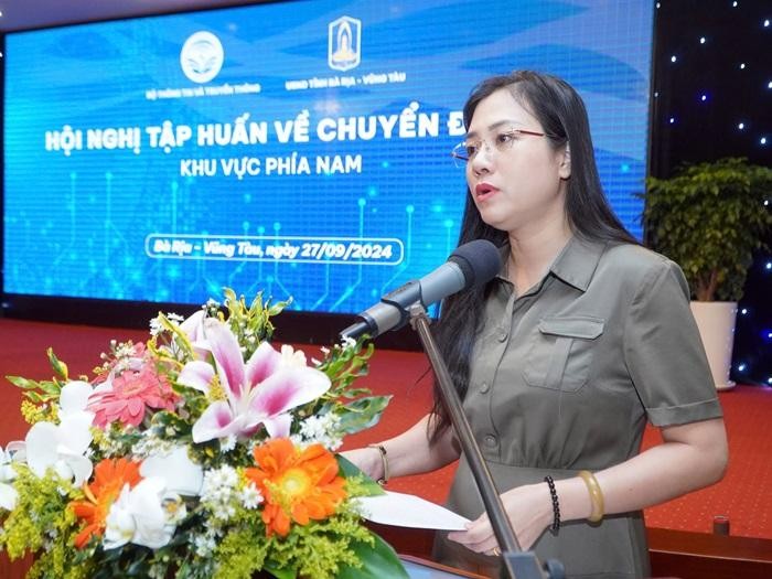 Phó Cục trưởng Cục Chuyển đổi số quốc gia (Bộ Thông tin và Truyền thông) Trần Thị Quốc Hiền 