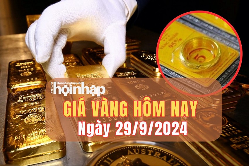 Giá vàng hôm nay 29/9: Vàng miếng SJC đạt mức cao nhất trong 4 tháng