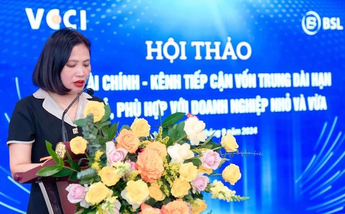 bà Trần Thị Thanh Tâm - Giám đốc Trung tâm Hỗ trợ doanh nghiệp nhỏ và vừa, Liên đoàn Thương mại và Công nghiệp Việt Nam (VCCI) 