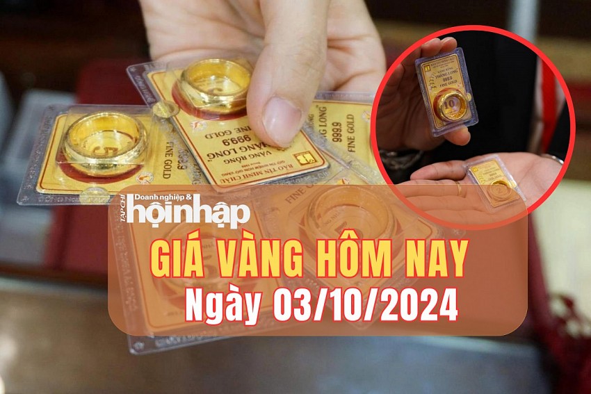 Giá vàng hôm nay 3/10: Vàng nhẫn 9999 tăng trở lại