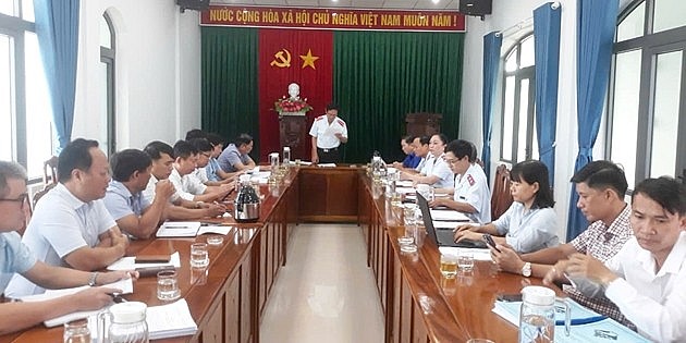 Quang cảnh buổi công bố quyết định thanh tra.