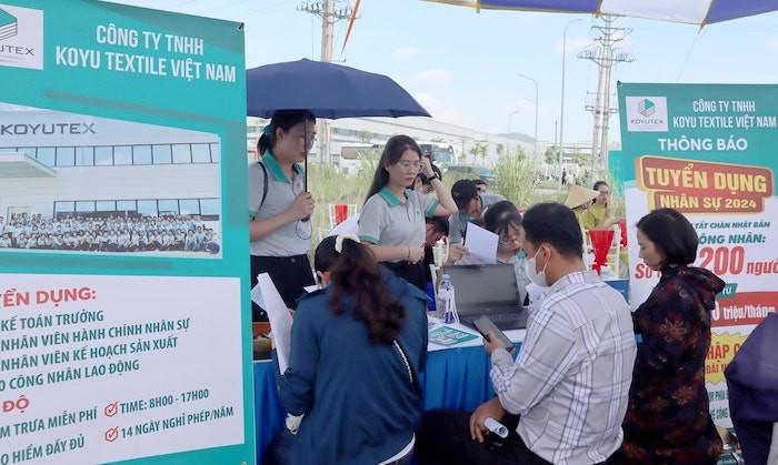 Doanh nghiệp tham gia tuyển dụng lao động tại Ngày hội tư vấn, giới thiệu việc làm năm 2024