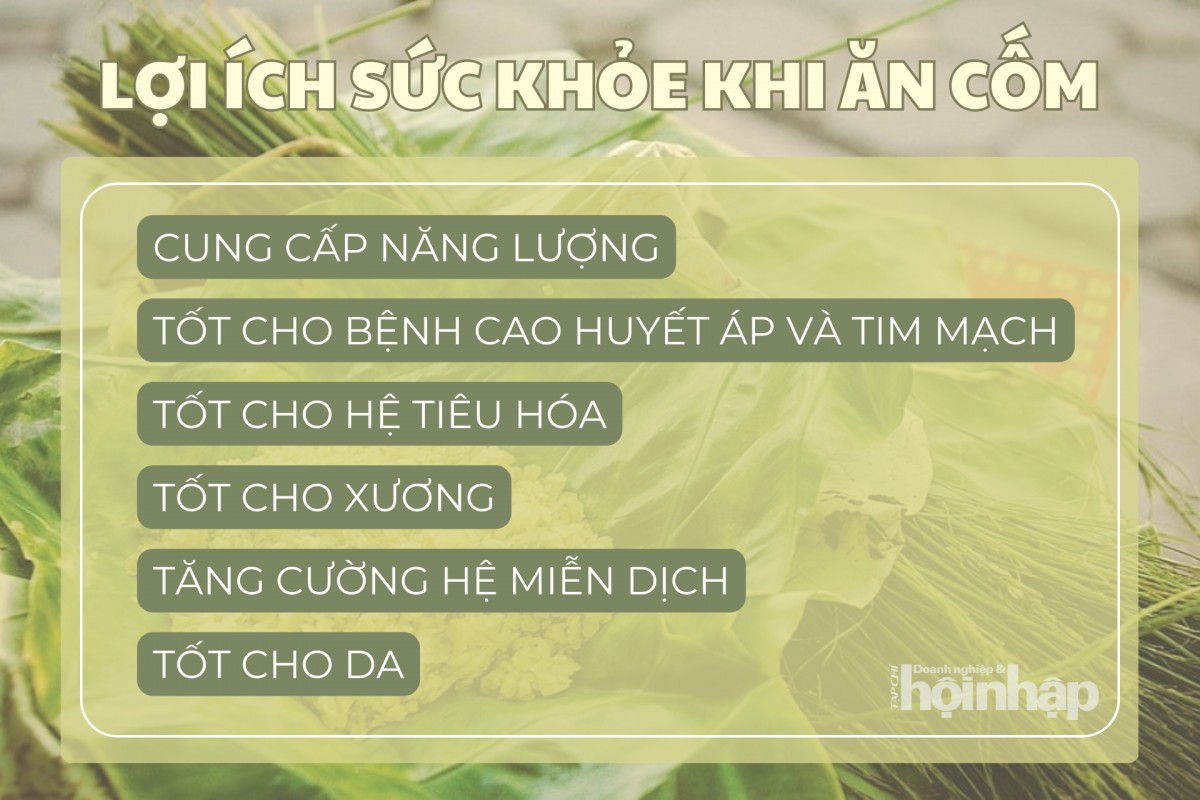 Lợi ích sức khỏe khi ăn cốm