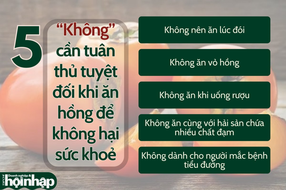 5 'Không' cần tuân thủ tuyệt đối khi ăn hồng để không hại sức khoẻ.