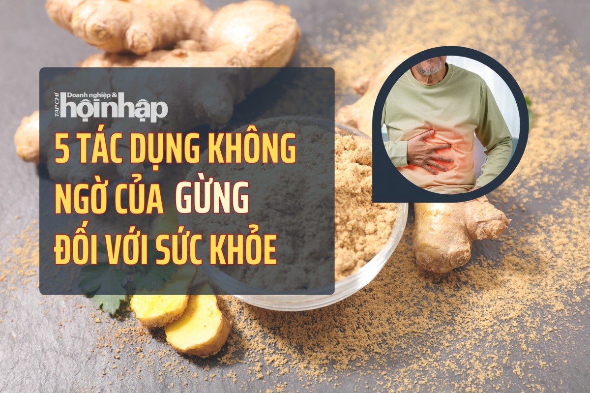 5 tác dụng không ngờ của gừng đối với sức khỏe