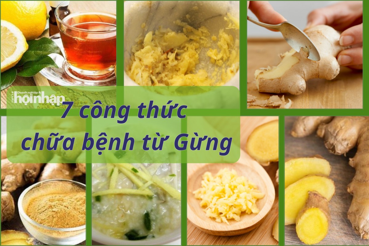 7 công thức chữa bệnh từ gừng