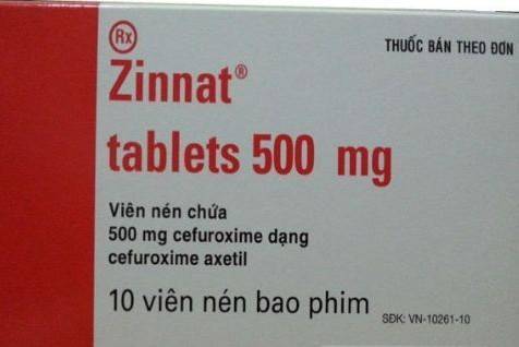 Cảnh báo thuốc Zinnat tablets 500mg không rõ nguồn gốc