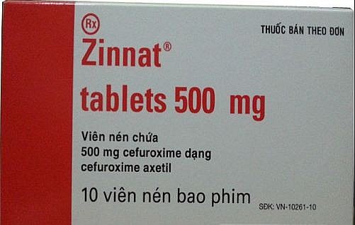 Cảnh báo thuốc Zinnat tablets 500mg không rõ nguồn gốc