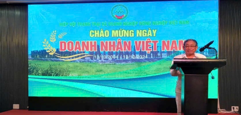 (Kỹ sư Lê Duy Minh – Chủ tịch Hiệp hội Trang trại và Doanh nghiệp Nông nghiệp Việt Nam phát  biểu khai mạc chương trình) - Ảnh: Lê Sơn