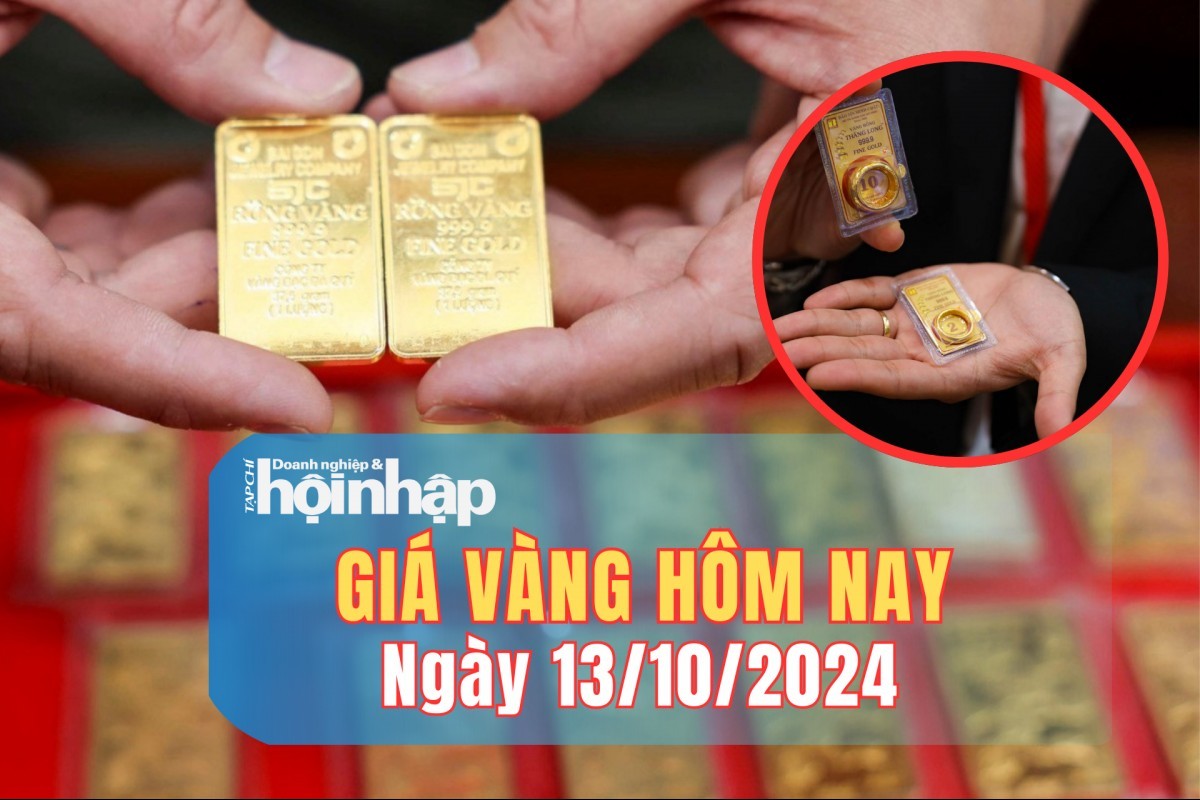 Giá vàng hôm nay 13/10: Vàng nhẫn 9999 tiếp tục tăng giá