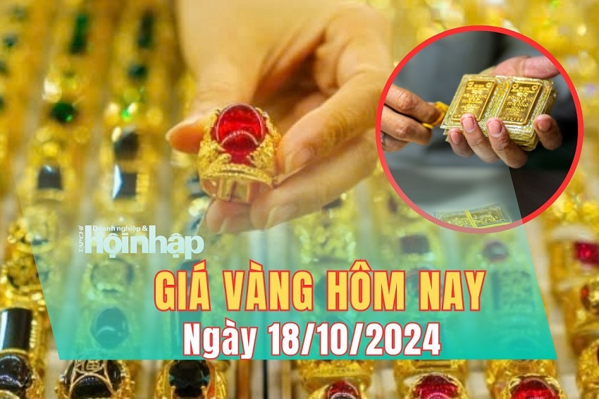 Giá vàng hôm nay 18/10: Vàng nhẫn 9999 tiếp đà tăng mạnh