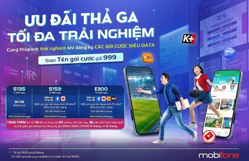 Tha hồ tận hưởng đại tiệc ưu đãi từ MobiFone khi đăng ký các gói cước data