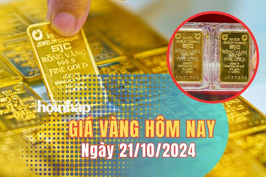 Giá vàng hôm nay 21/10: Vàng miếng SJC tăng vọt