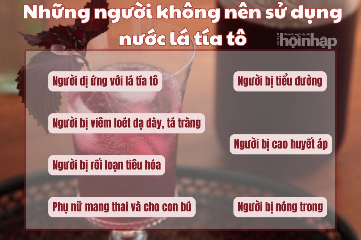 Những người không nên sử dụng nước lá tía tô