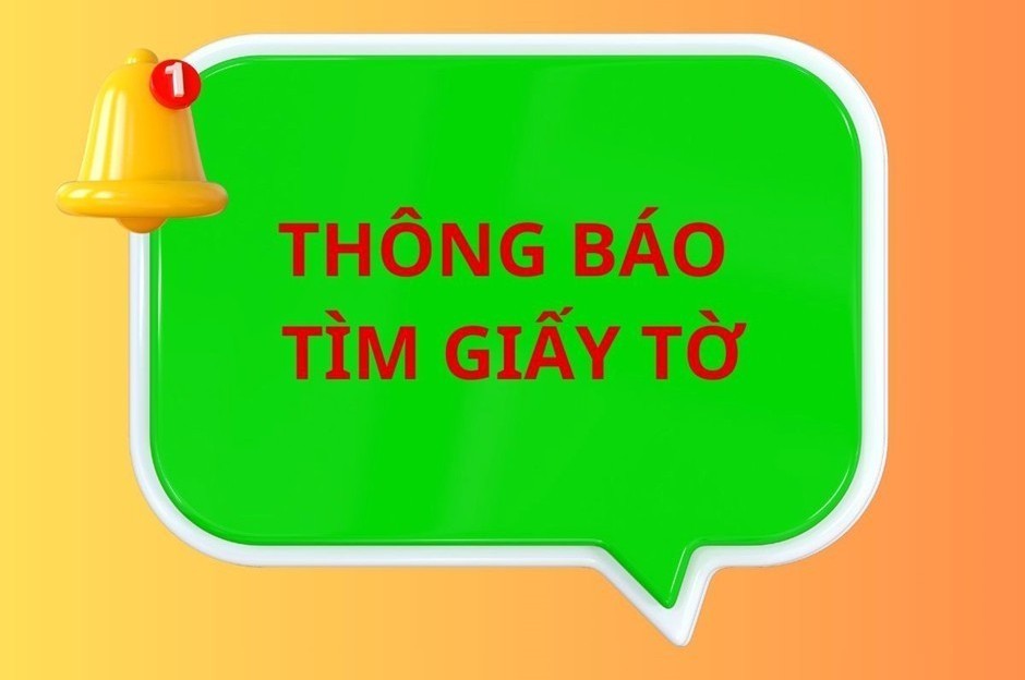 Thông báo tìm giấy tờ bị rơi