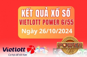 Vietlott 26/10 - Xổ số Vietlott 26/10 - Xổ số Power 6/55 ngày 26/10