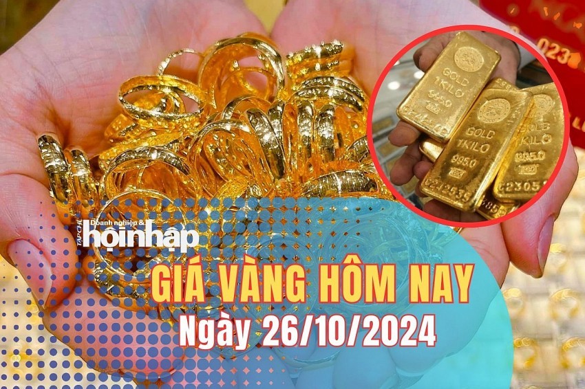 Giá vàng hôm nay 26/10: Vàng nhẫn biến động, vàng miếng đứng yên