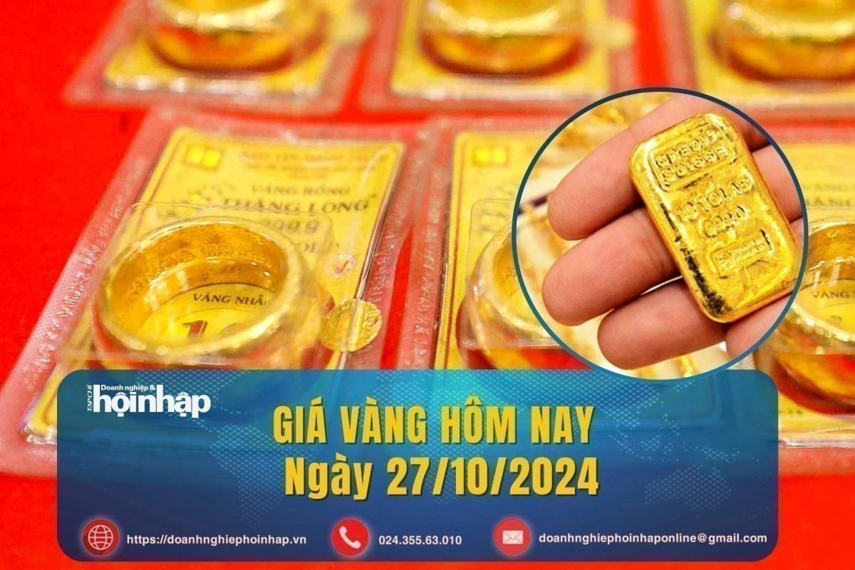 Giá vàng hôm nay 27/10: Giá vàng SJC tiếp tục tăng mạnh, giá vàng nhẫn ở mức 87 triệu đồng/lượng mua vào