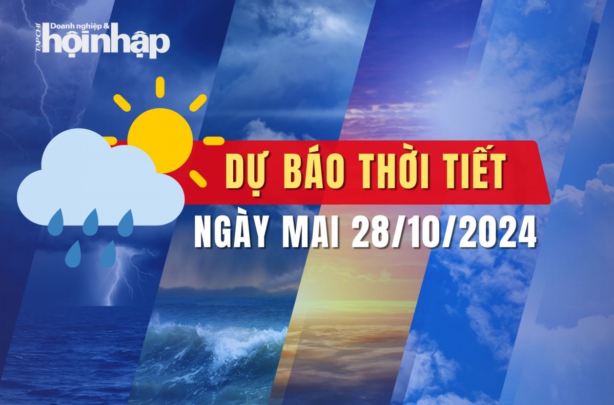 Thời tiết ngày mai 28/10: Ảnh hưởng bão Trà Mi, miền Trung mưa lớn kéo dài