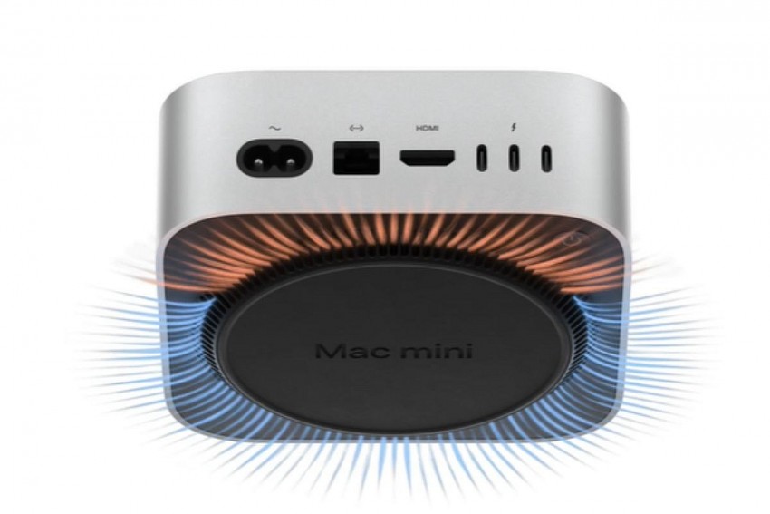  Mac Mini của hãng dù nhỏ gọn nhưng có các khe tản nhiệt hiệu quả phía dưới đáy máy