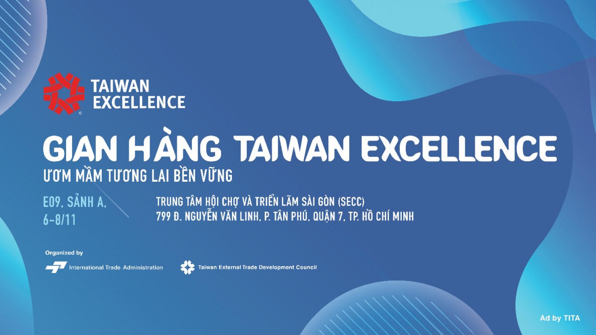 Taiwan Excellence - Triển lãm ngành cấp thoát nước, công nghệ lọc nước và xử lý nước thải được diễn ra từ 06-08/11/2024 tại Trung tâm Hội chợ và Triển lãm Sài Gòn (SECC).