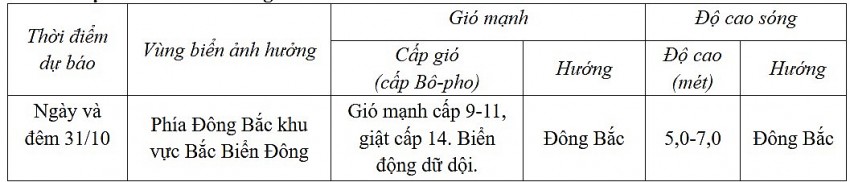 Dự báo diễn biến trong 24h tới