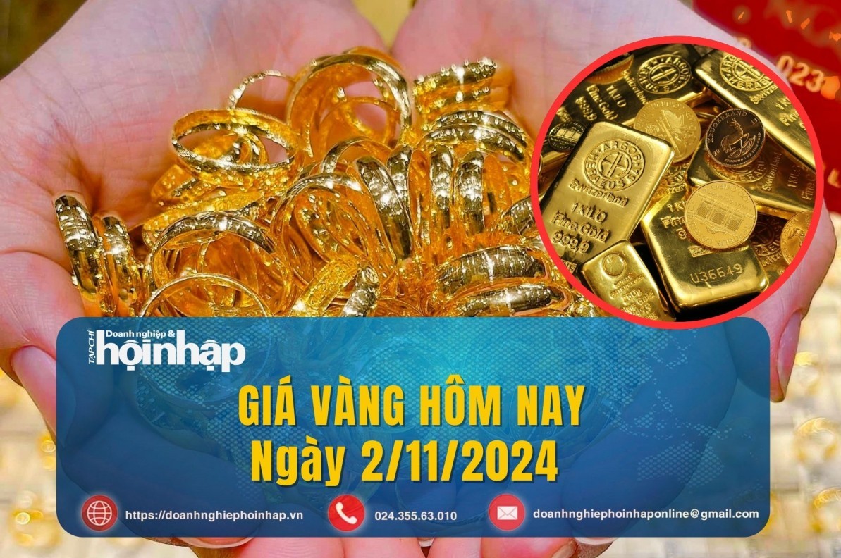 Giá vàng hôm nay 2/11: Vàng nhẫn 9999 tiếp tục giảm, vàng miếng SJC mua vào 87,5 triệu