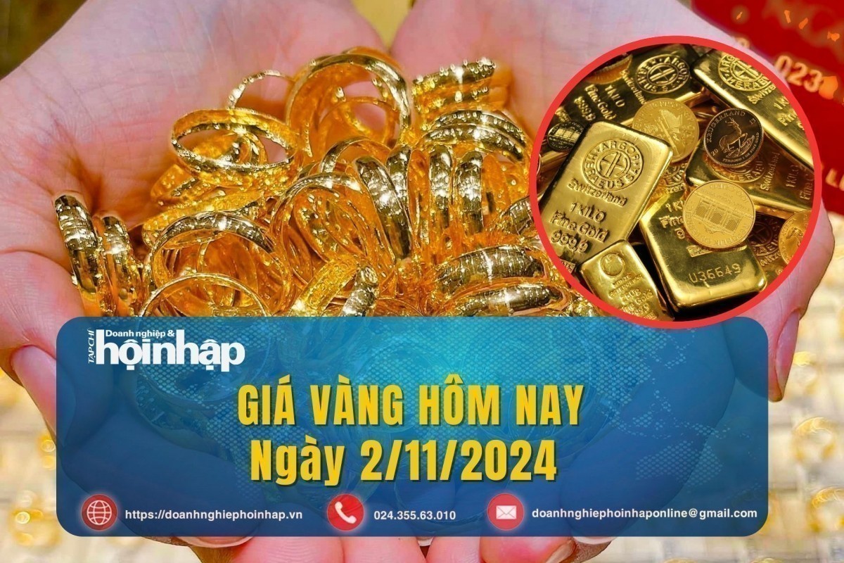 Giá vàng hôm nay 2/11: Vàng nhẫn 9999 tiếp tục giảm, vàng miếng SJC mua vào 87,5 triệu