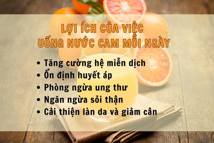 Uống nước cam hàng ngày có lợi ích gì?