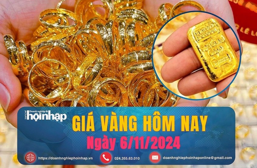 Giá vàng hôm nay 6/11: Giá vàng miếng SJC đi ngang, vàng nhẫn tiếp tục giảm mạnh