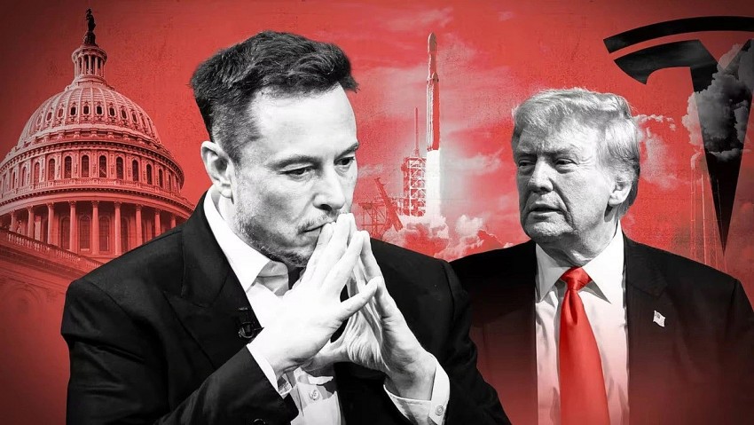 Tỉ phú Elon Musk đã đặt cược vào chiến thắng của ông Trump trong cuộc bầu cử tổng thống Mỹ năm 2024 - Ảnh: FT/getty images