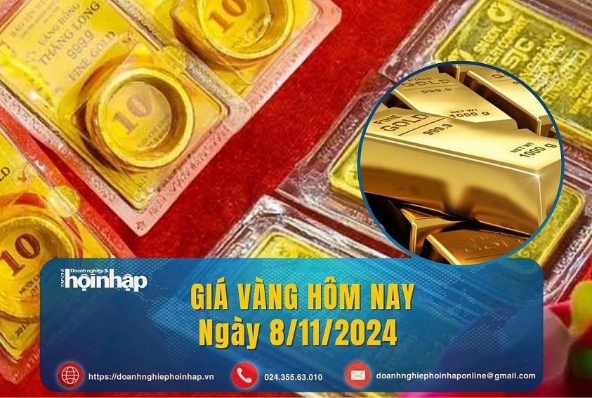 Giá vàng hôm nay 8/11: Vàng thế giới tăng vọt, vàng miếng SJC tăng thêm 1 triệu đồng