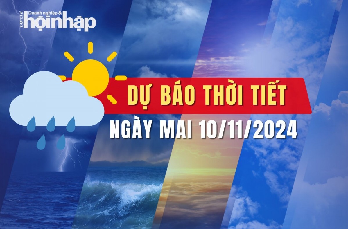 Thời tiết ngày mai 10/11: Bão Yinxing di chuyển theo hướng Tây Tây Bắc và suy yếu dần