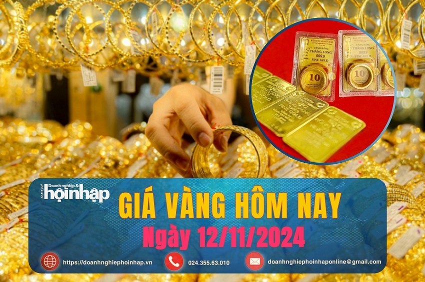 Giá vàng hôm nay 12/11: Vàng thế giới xuống sát ngưỡng 2.600 USD, vàng trong nước đồng loạt sụt giảm