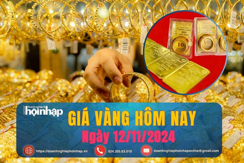 Giá vàng hôm nay 12/11: Vàng thế giới xuống sát ngưỡng 2.600 USD, vàng trong nước đồng loạt sụt giảm