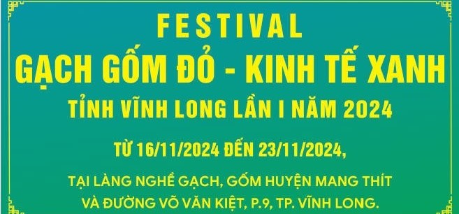 Sắp diễn ra Lễ hội Gạch gốm đỏ và Kinh tế xanh Vĩnh Long 2024