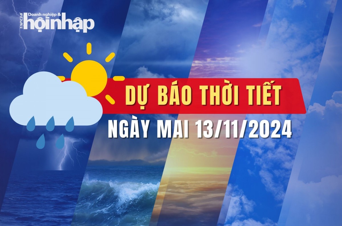 Thời tiết ngày mai 13/11:  Ảnh hưởng của áp thấp nhiệt đới suy yếu từ bão Yinxing, miền Trung mưa lớn