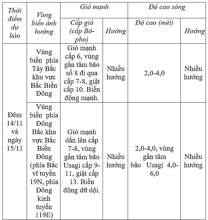 Dự báo diễn biến trong 24h tới